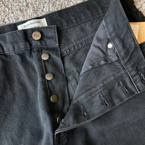 Reformation Jeans Women's 31 Seattle Cynthia High Rise Straight Button Fly - Picture 6 of 10